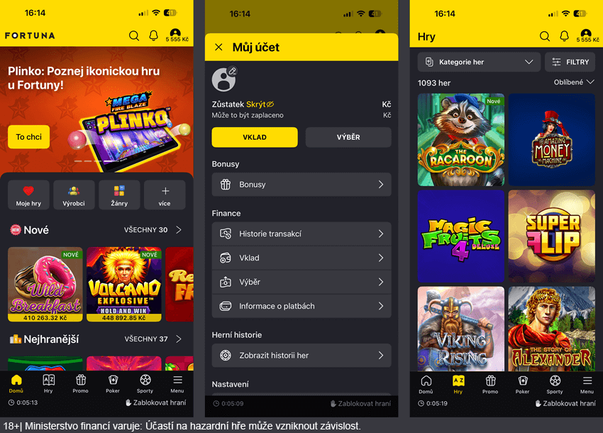 Mobilní aplikace online casina Fortuna je k&nbsp;dispozici pro zařízení s&nbsp;operačními systémy Android i&nbsp;iOS