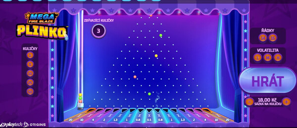 Plinko Česko: hra Mega Fire Blaze: Plinko od Playtech