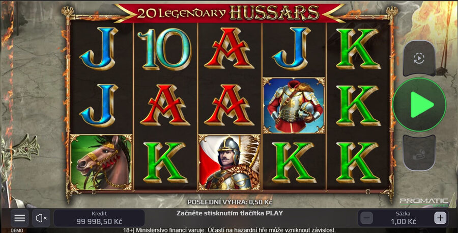 Výherní automat 20 Legendary Hussars od Promatic
