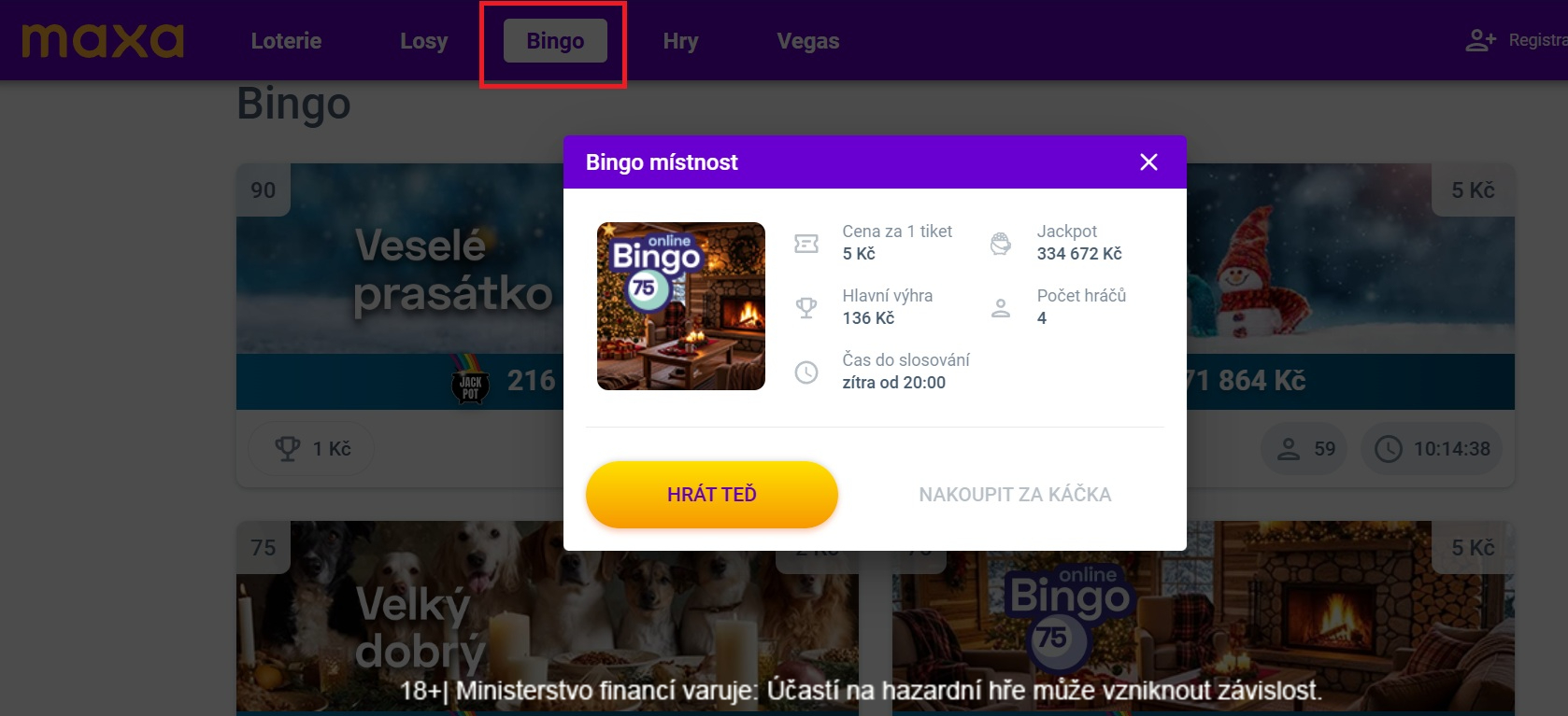 Jak si zahrát Bingo v&nbsp;Maxa casinu?