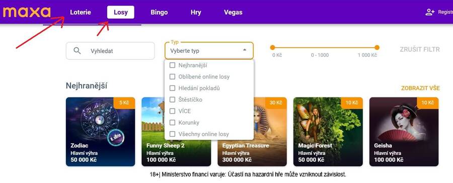 Kde si vybrat losy Maxa a&nbsp;vsadit loterii?