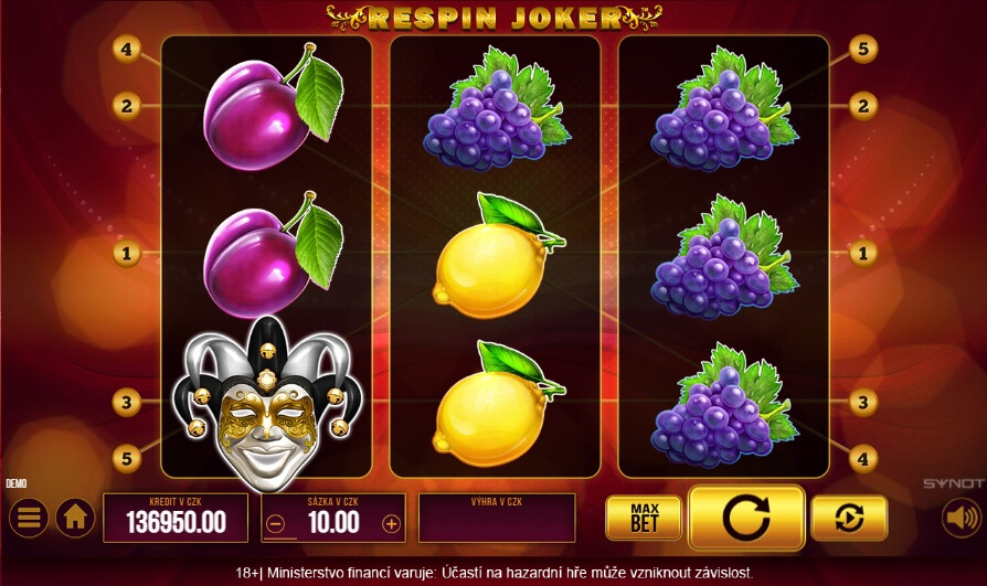 Nejhranější automaty v&nbsp;fBET – Respin Joker