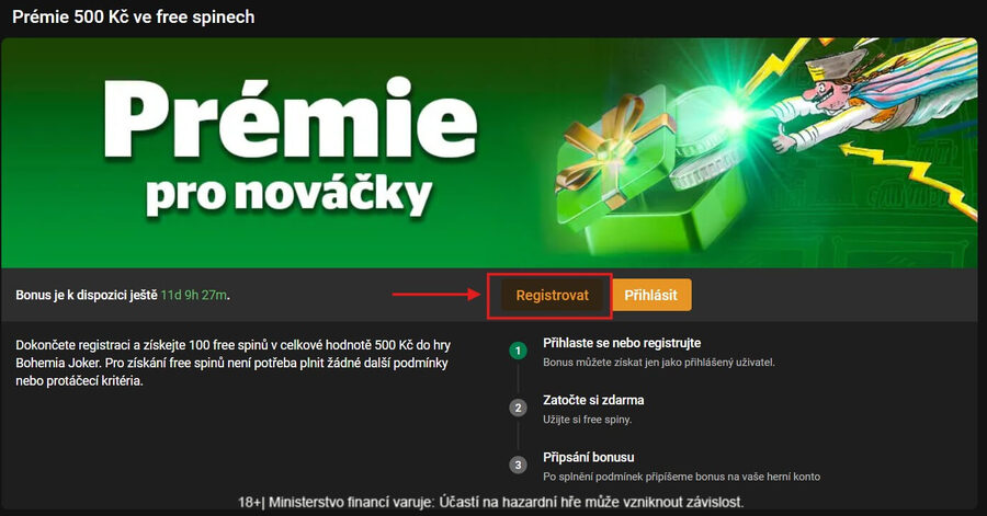 Zaregistrujte se a&nbsp;získejte free spiny u&nbsp;Chance zdarma