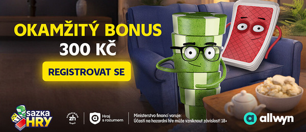 Registrace v online casinu Sazka Hry vám přinese 300 Kč zdarma – více informací zjistíte v této naší recenzi
