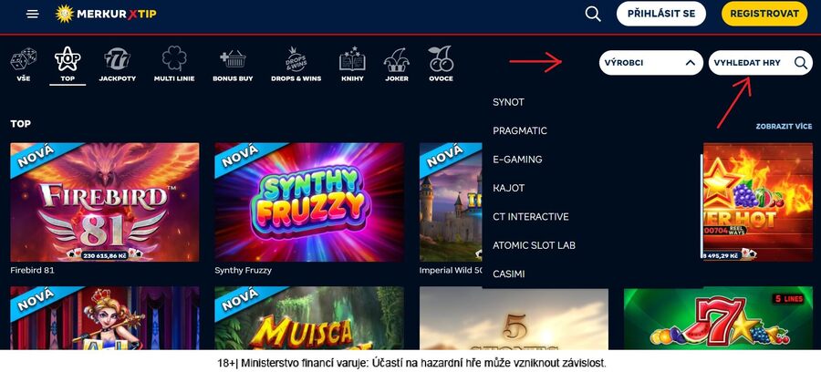 MerkurXtip casino nabízí hry za haléře