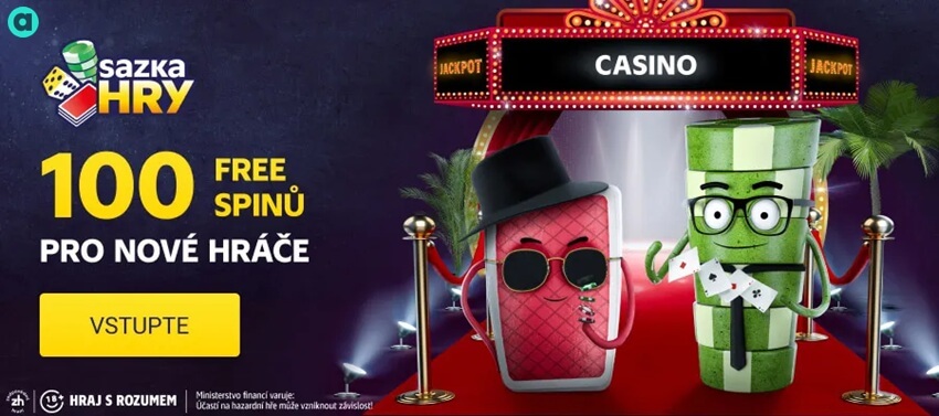 Sazka casino bonus 200&nbsp;Kč ve formě 100 free spinů