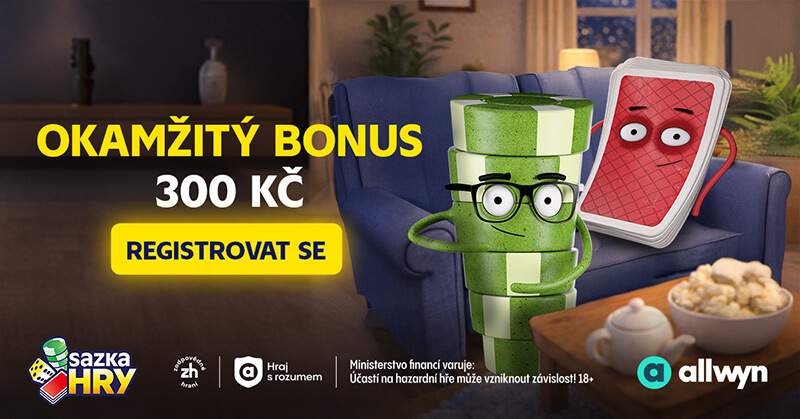 Sazka bonus 300&nbsp;Kč za registraci