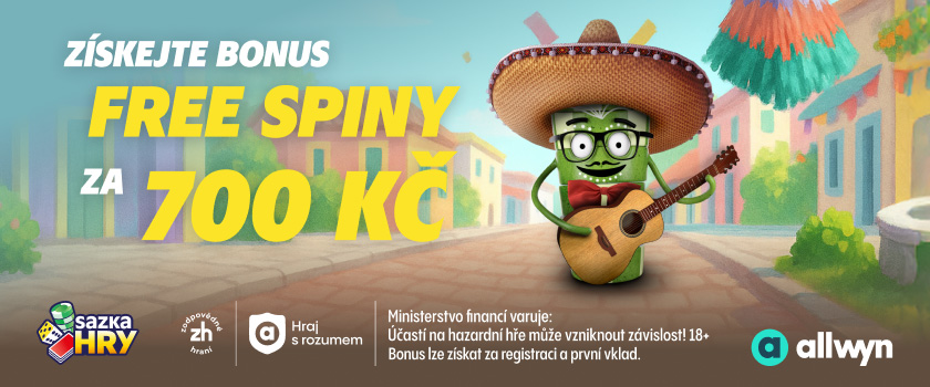 Sazka Hry bonus v&nbsp;podobě 700 volných otoček
