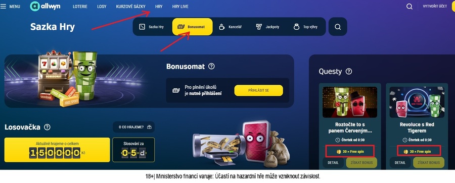 Bonusomat Sazka Hry