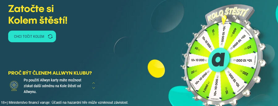 Zatočte si Kolo štěstí u&nbsp;Allwynu
