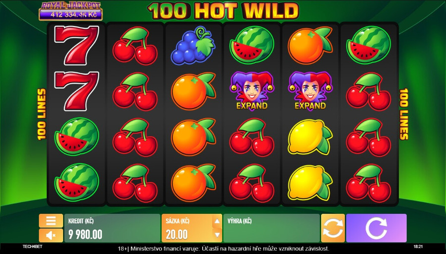 Tech4Bet automat 100 Hot Wild
