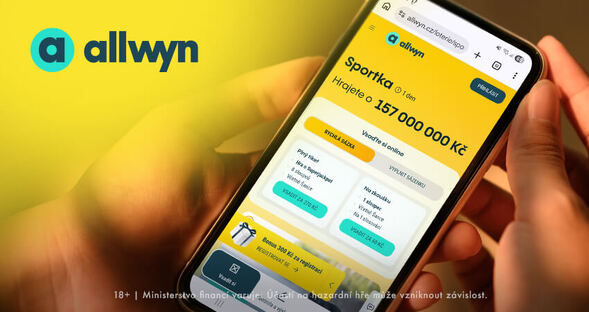 Vsaďte si Sportku online u&nbsp;Allwyn za bonus 300&nbsp;Kč zdarma
