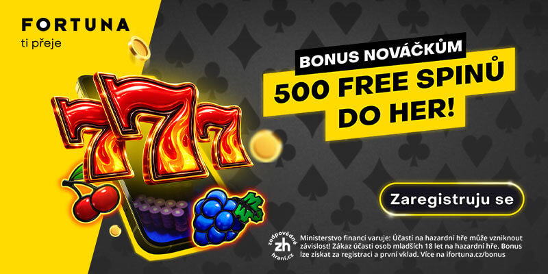 Fortuna casino free spiny za registraci – 500 otoček