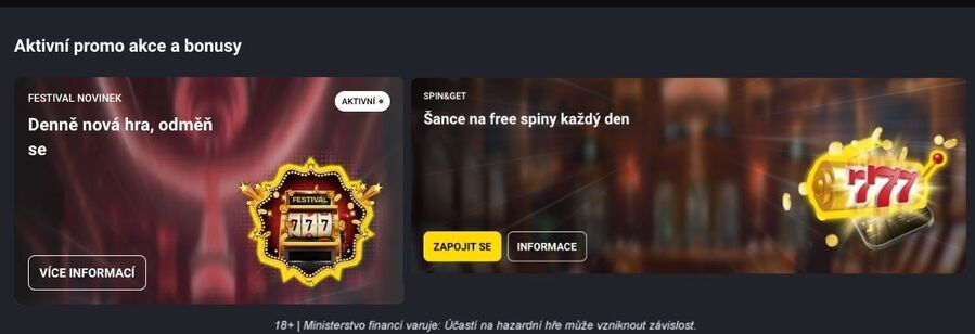 Fortuna free spiny dnes v&nbsp;rámci denních promo akcí