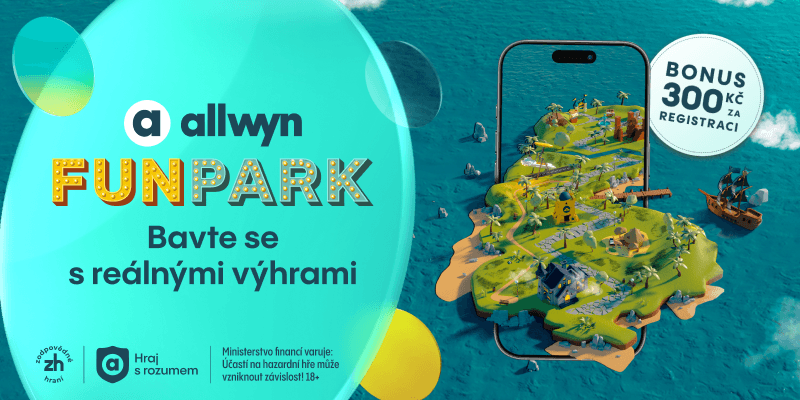 Allwyn FunPark herní svět s&nbsp;bonusem 300&nbsp;Kč za registraci