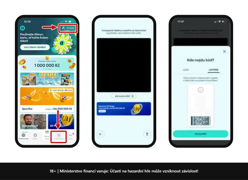 Allwyn 20 Mega kontrola tiketu papírového