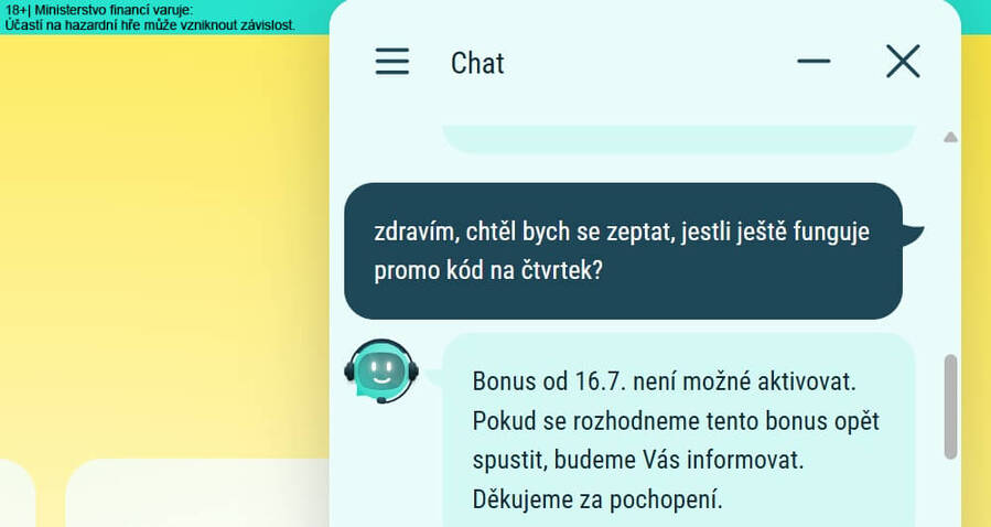 Platnost čtvrtečního promo kódu jsme ověřili také u&nbsp;zákaznické podpory Allwyn