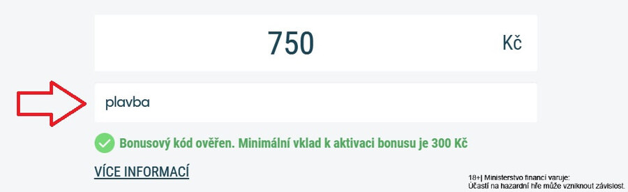 Promo kód ve tvaru PLAVBA jsme ověřili na oficiálních stránkách Allwyn