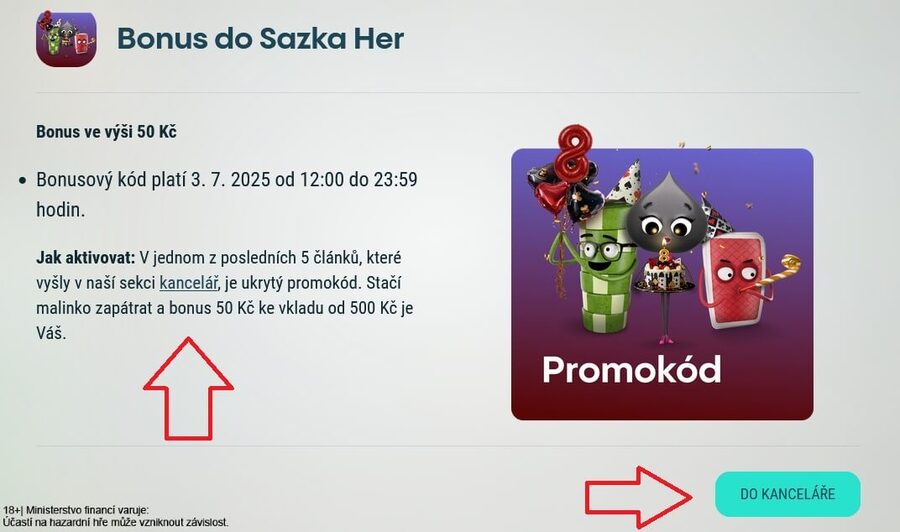Tajné promo kódy jsou k&nbsp;nalezení v&nbsp;článcích v&nbsp;sekci KANCELÁŘ