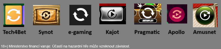 Symboly autostartu na automatech u&nbsp;různých výrobců