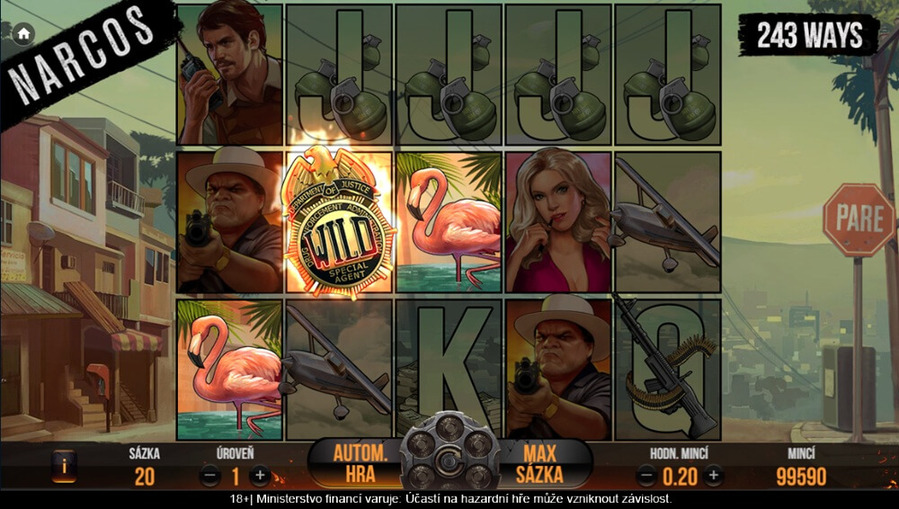 Walking Wild symbol má například automat Narcos