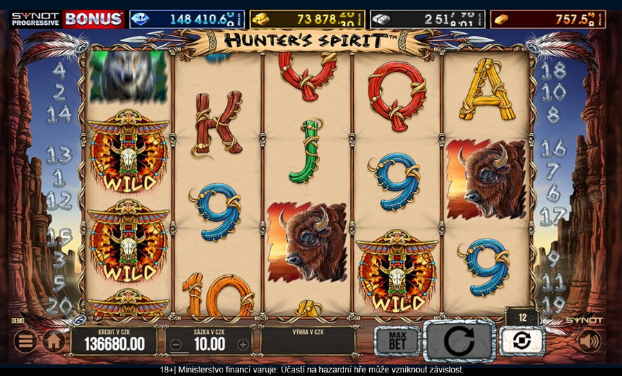 Stacked Wild symbol má na svých válcích například automat Hunters Spirit