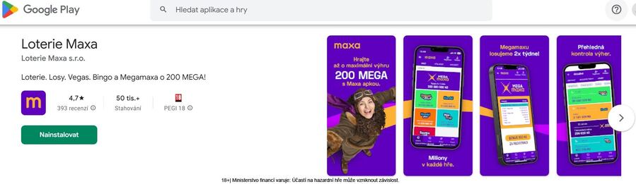 Aplikace Maxa pro Android