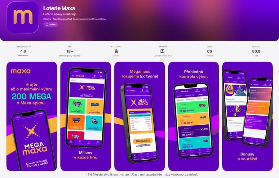 Aplikace Maxa pro iOS