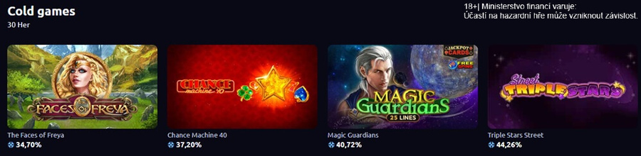 Hráčský klam mohou způsobit také automaty z&nbsp;kategorie Cold Games