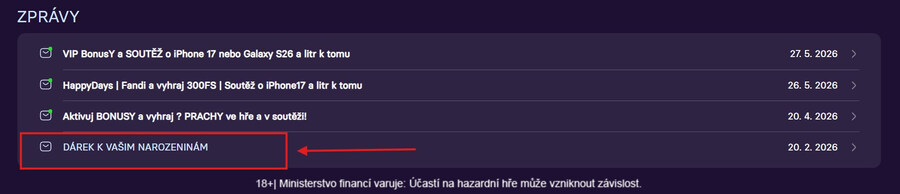 Vyzvedněte si dárek k&nbsp;narozeninám