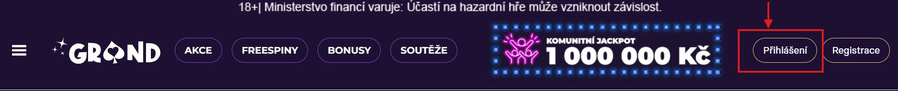Grandwin přihlášení