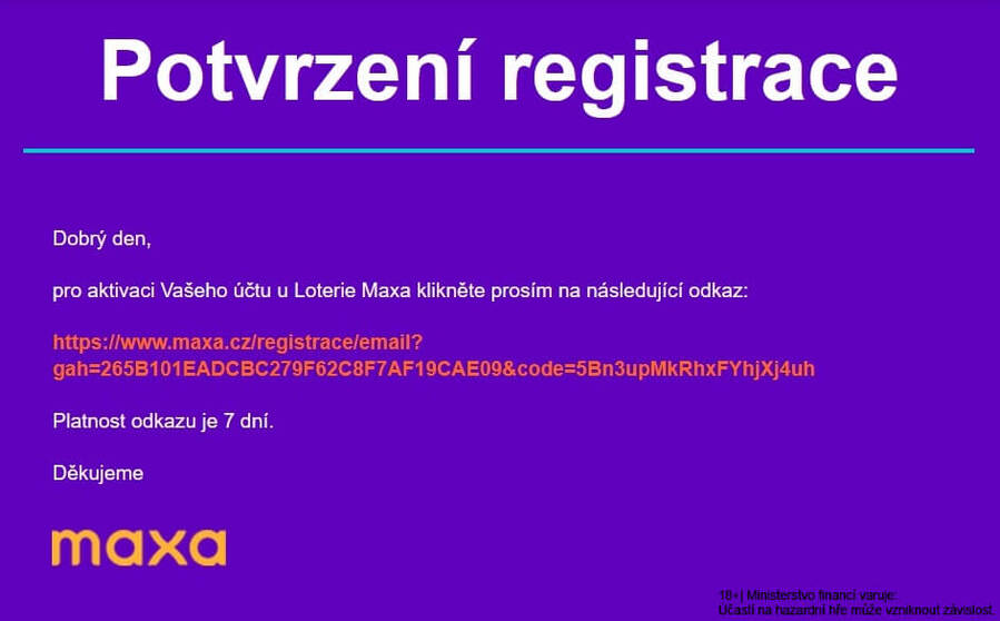 3. krok: klikněte na odkaz z&nbsp;e-mailu a&nbsp;potvrďte tím jeho vlastnictví