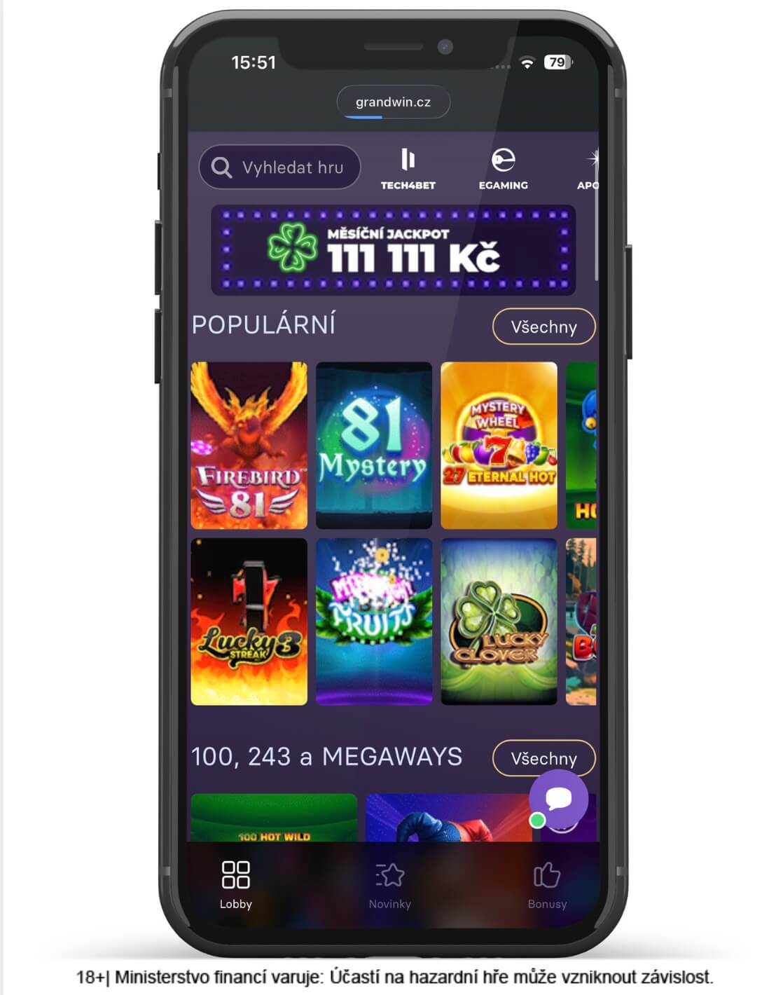 Nejhranější automaty v&nbsp;online casinu Grandwin