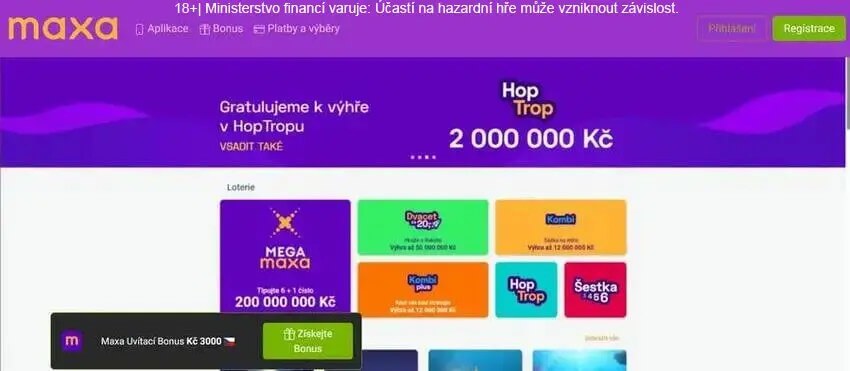 Podvodné stránky Maxa casina