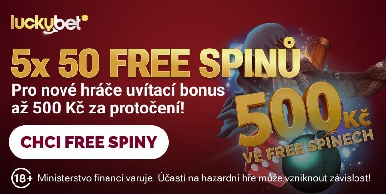 Využijte také nabídky 500&nbsp;Kč ve free spinech za protočení