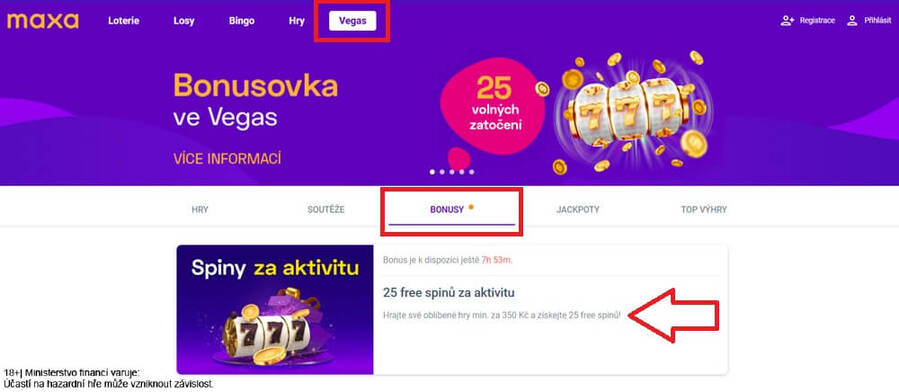 V Maxa casinu se často objevují nárazové promo akce s&nbsp;free spiny