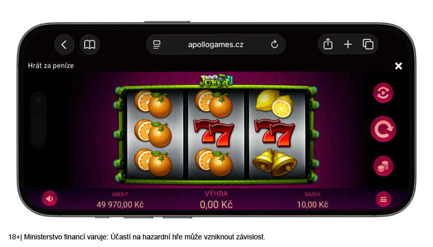 Hra na šířku v&nbsp;online casinu Apollo