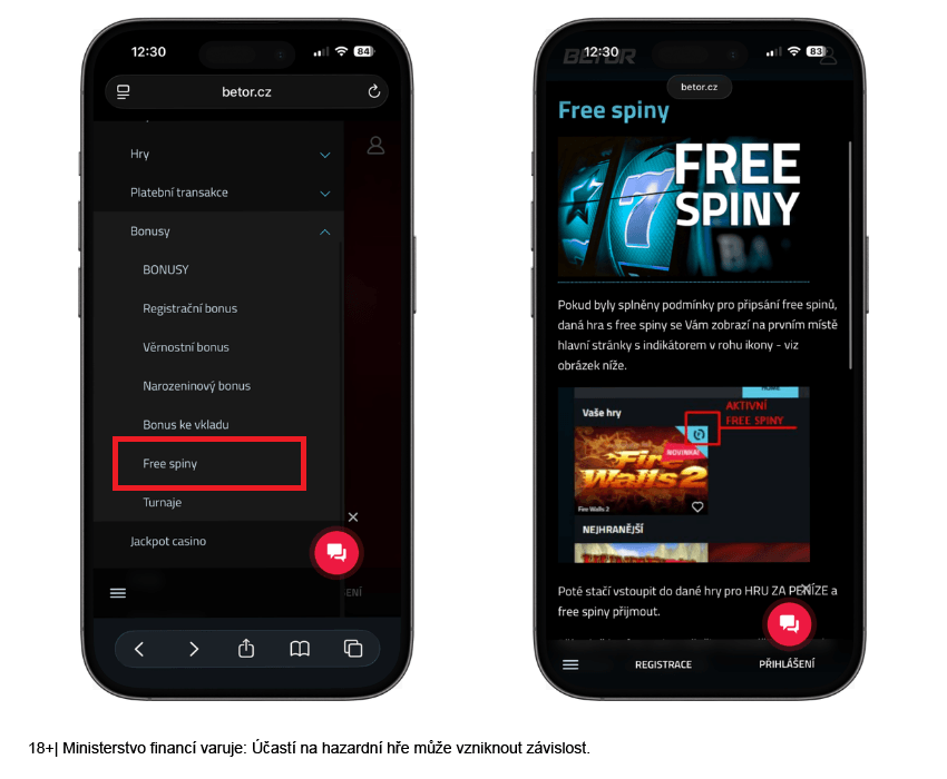 Kde najdete Betor free spiny?