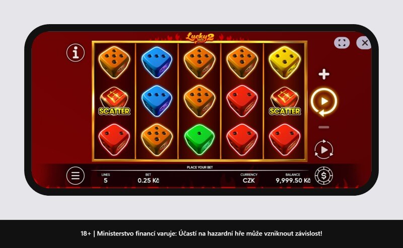 Lucky Dice 2 s&nbsp;minimální sázkou od 0,25&nbsp;Kč