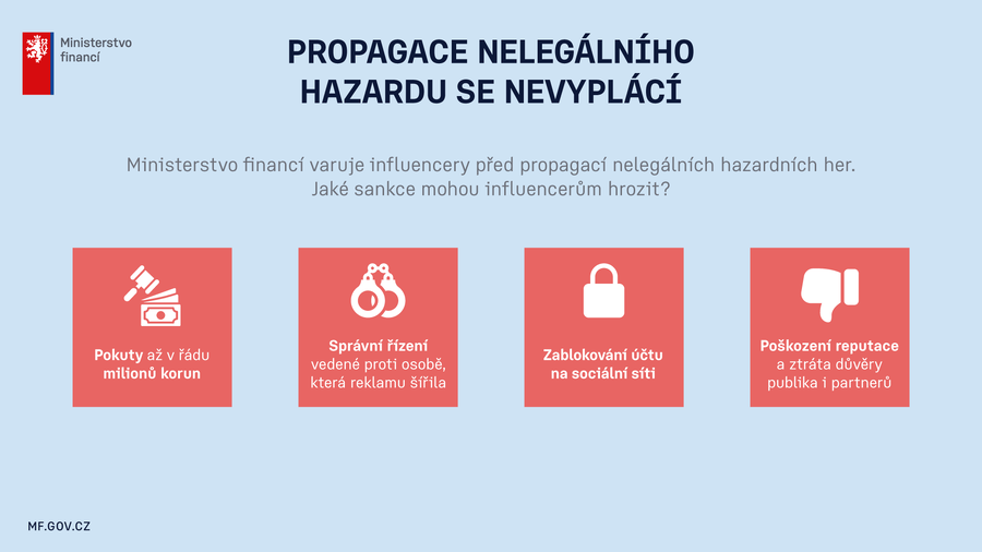 Propagace nelegálního hazardu se nevyplatí